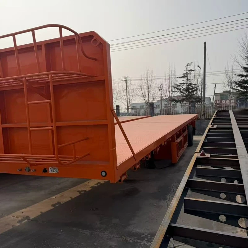Goose Neck Low Flatbed Trailer factory